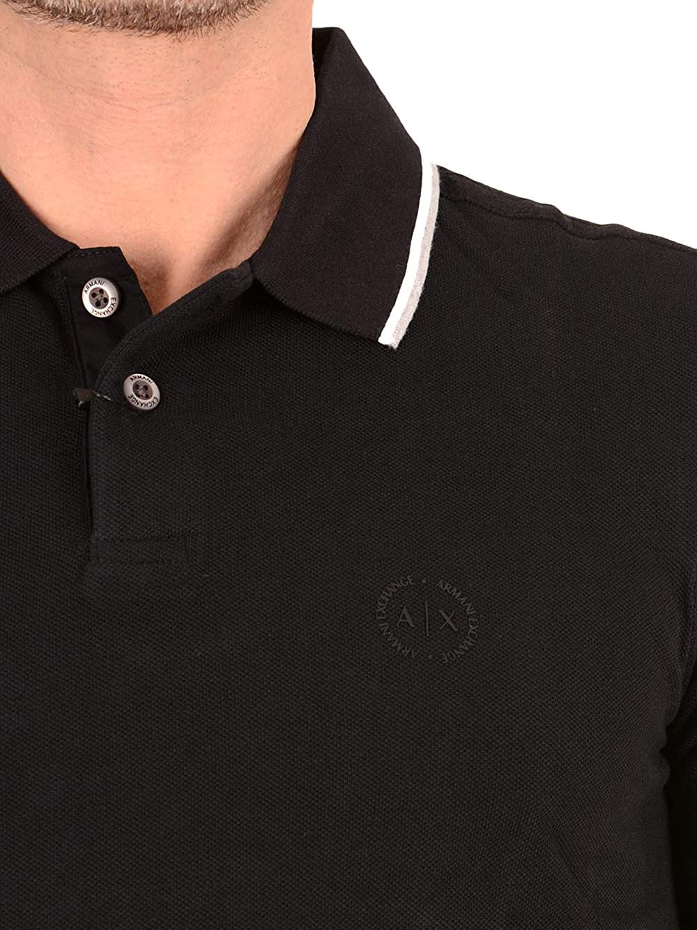 Armani Exchange Polo Uomo 8nzf75 Z8m5z Nero