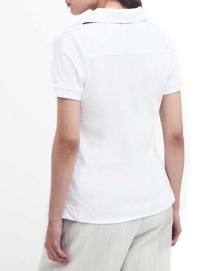 Barbour Polo Donna Bianco