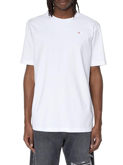 Diesel T-shirt Uomo T-JusT-Microdiv A06418 Bianco