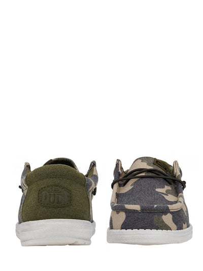 Hey Dude Mocassino Uomo Wally Washed Camo Mimeetico