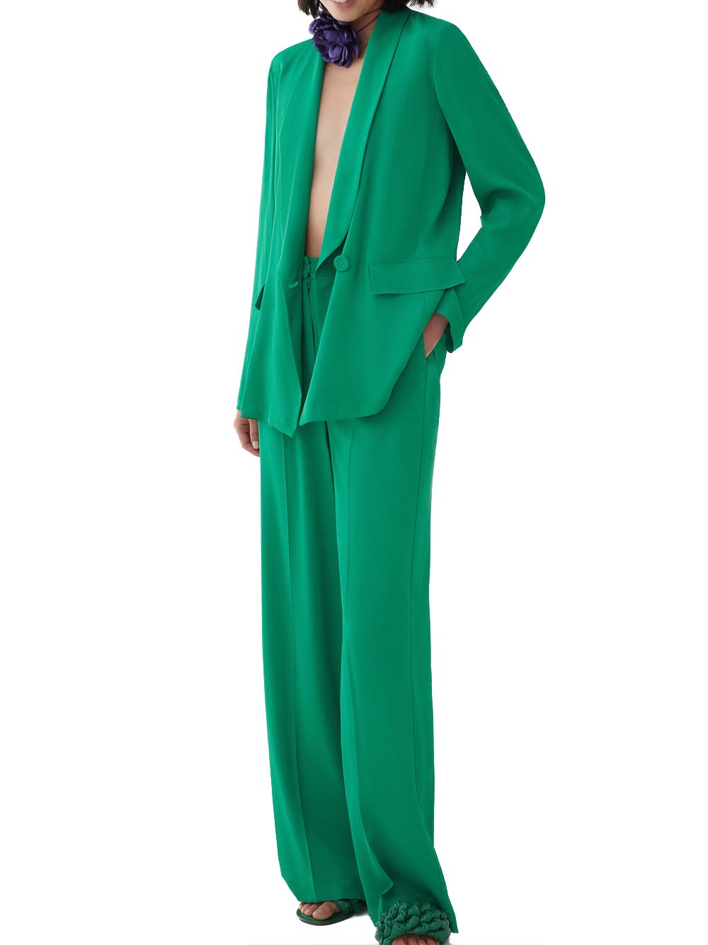 iBlues Pantalone Donna Dono Verde smeraldo