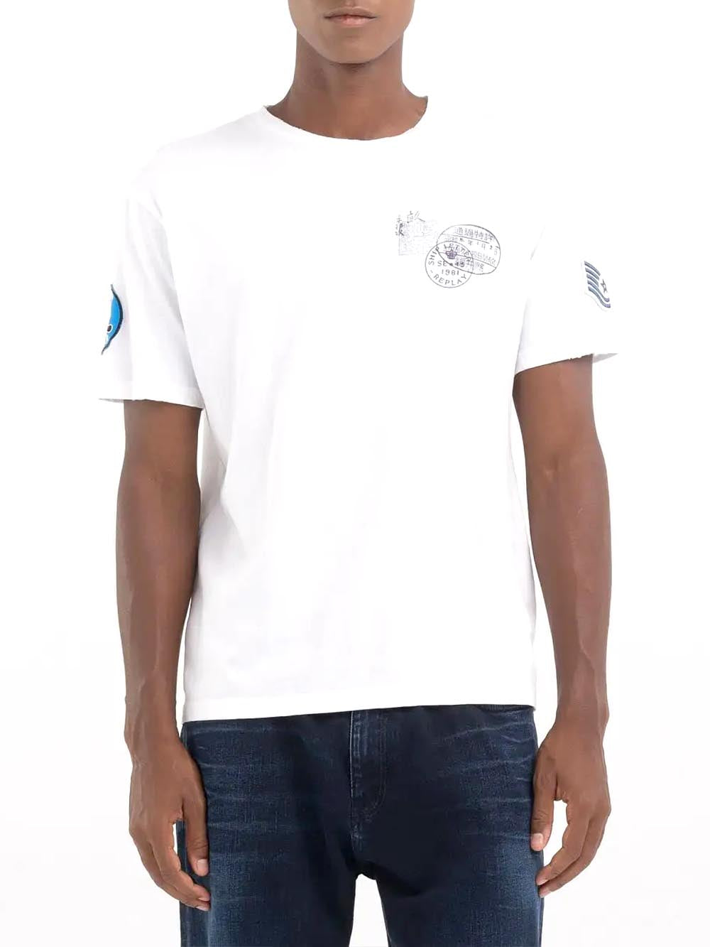 Replay T-shirt Uomo M6763 .000.23608p Bianco