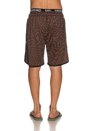Sprayground Costume Uomo Trippy Swim Sp048 Marrone nero