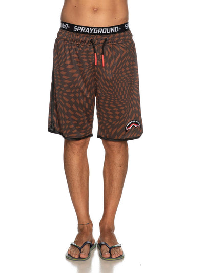 Sprayground Costume Uomo Trippy Swim Sp048 Marrone nero