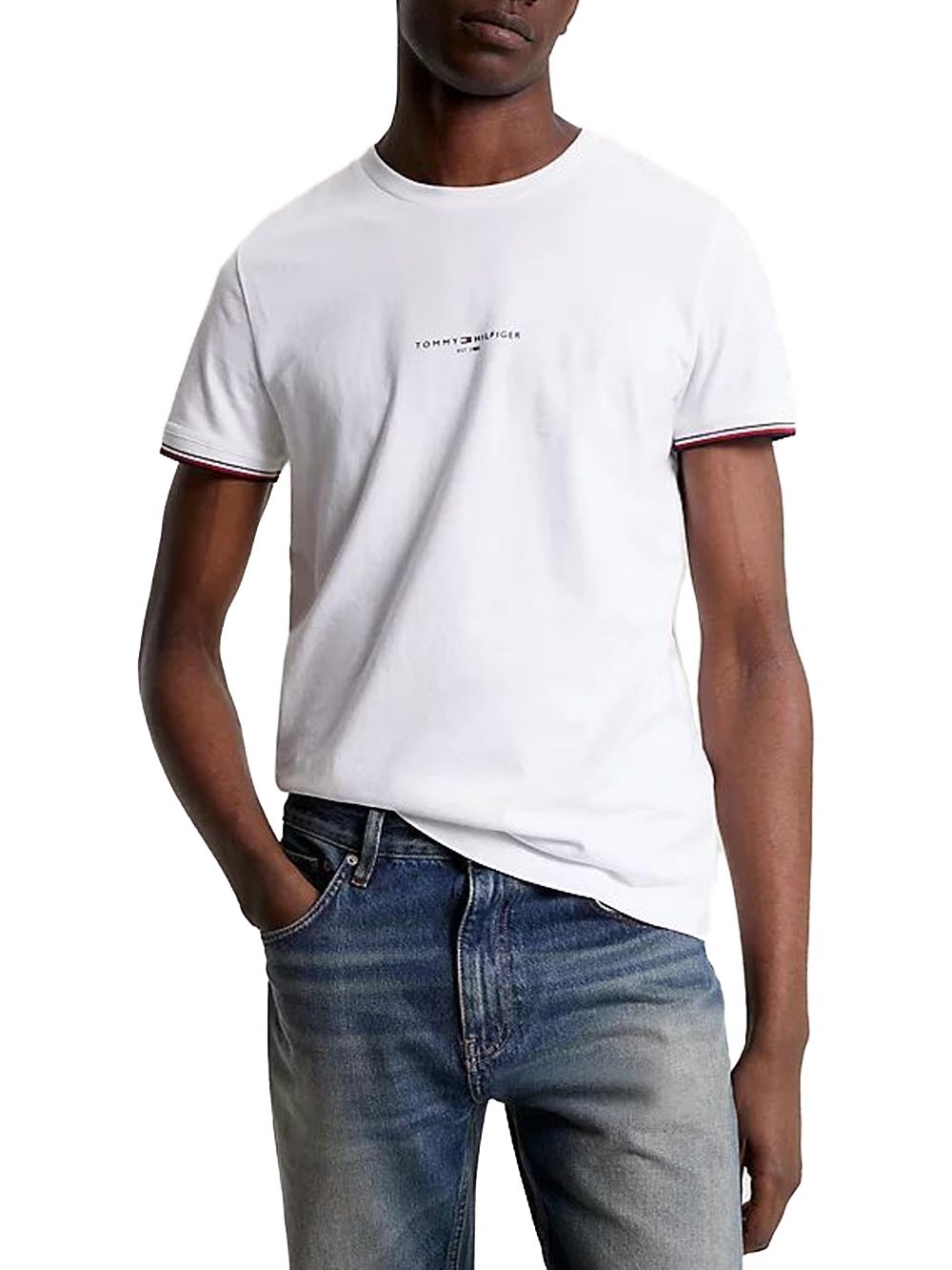 Tommy Hilfiger T-shirt Uomo Mw0mw32584 Bianco