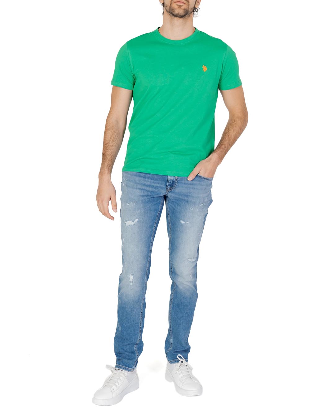 U.S. Polo Assn. T-shirt Uomo Mick 67359 49351 Verde