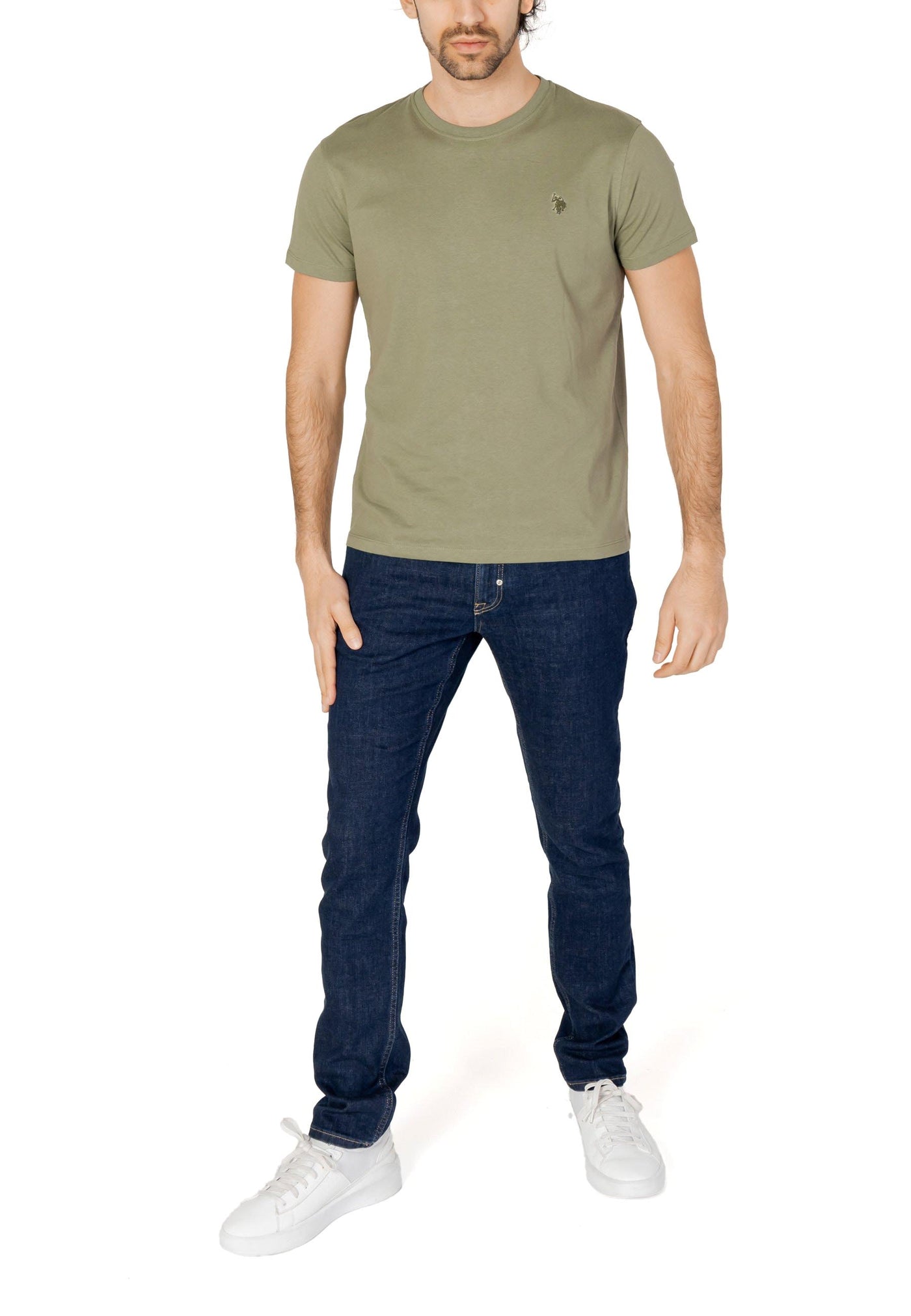 U.S. Polo Assn. T-shirt Uomo Mick 67359 49351 Verde militare