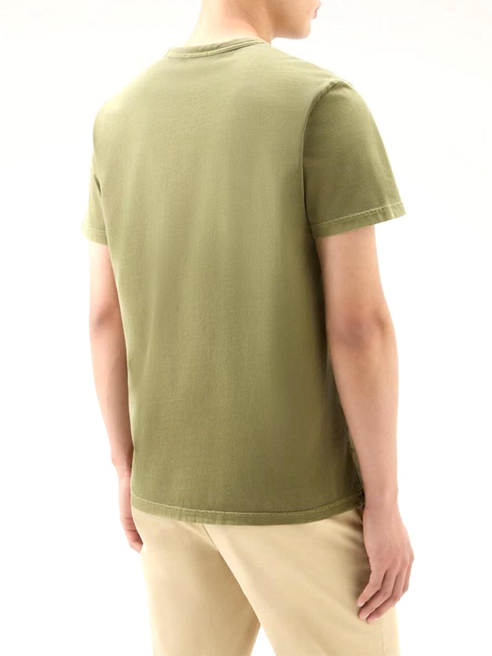 Woolrich T-shirt Uomo Cfwote0126mrut3709 Verde militare