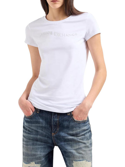 Armani Exchange T-shirt Donna 6dyt57 Yjetz Bianco