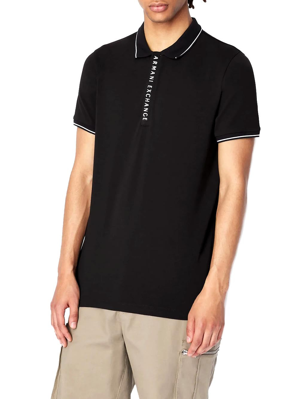 Armani Exchange Polo Uomo 8nzf71 Zjh2z Nero
