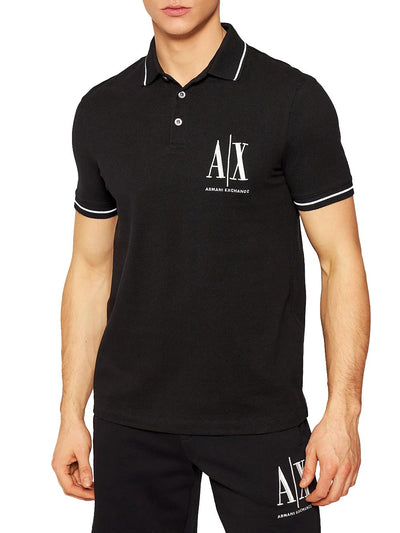 Armani Exchange Polo Uomo 8nzfpa Z8m5z Nero