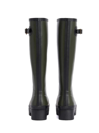 Barbour Stivale Chelsea Donna Lrf0101 Snowdon Tall Welly Verde oliva/Nero