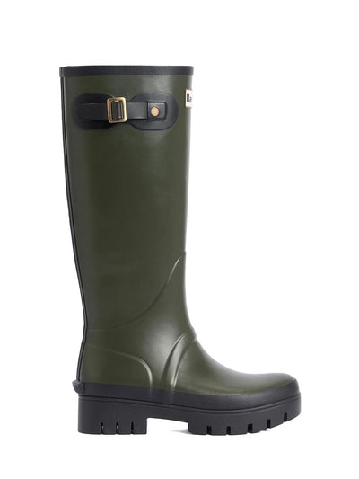 Barbour Stivale Chelsea Donna Lrf0101 Snowdon Tall Welly Verde oliva/Nero