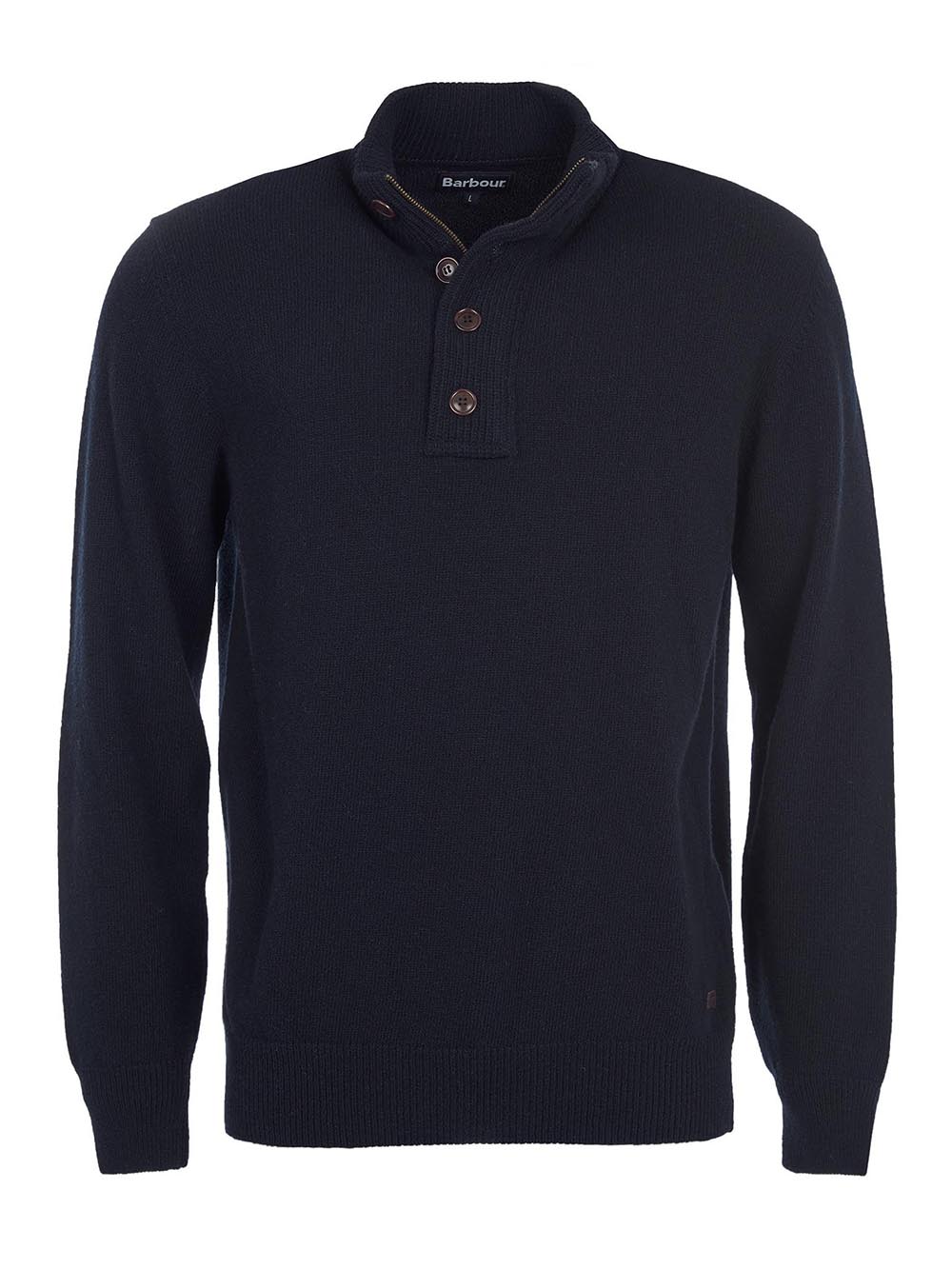 Barbour Maglia Uomo Mkn0585 Essential Patch Half Zip Blu