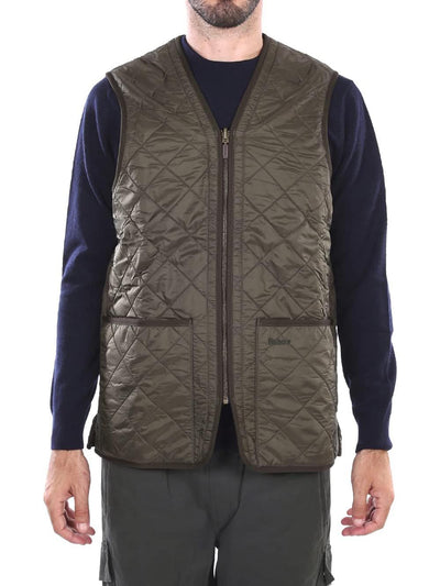 Barbour Smanicato Uomo Mli0002 Polarquilt Waistcoat Zip Liner Verde oliva