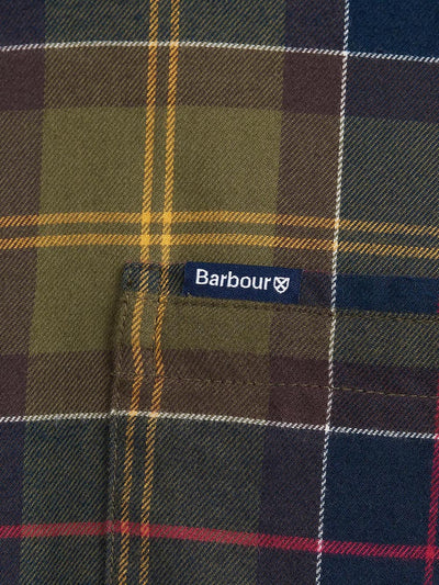 Barbour Camicia Uomo Msh4991 Fortrose Tailored Shirt Verde