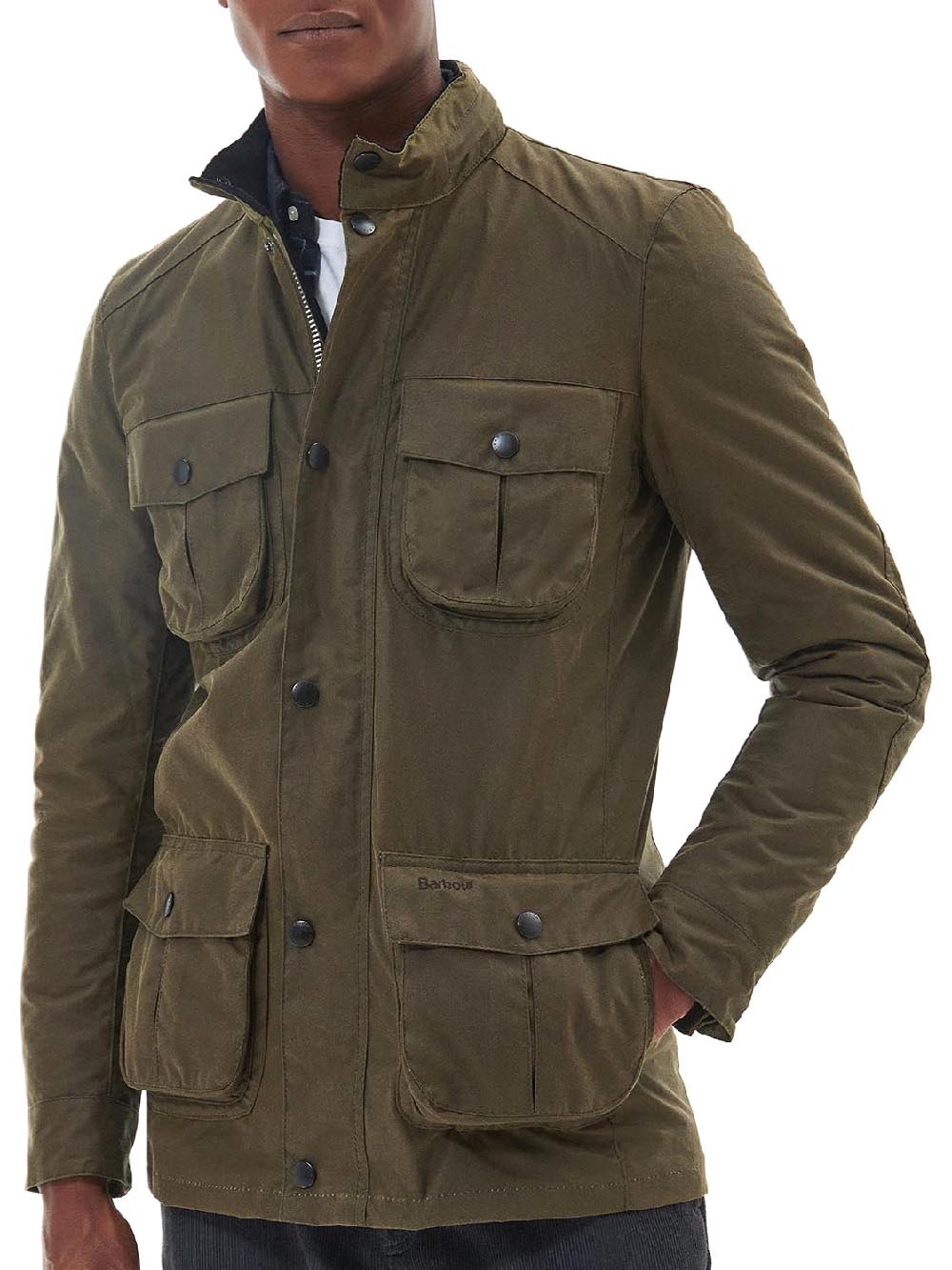 Barbour Giubbino Uomo Mwx0340 Corbridge Wax Jacket Verde