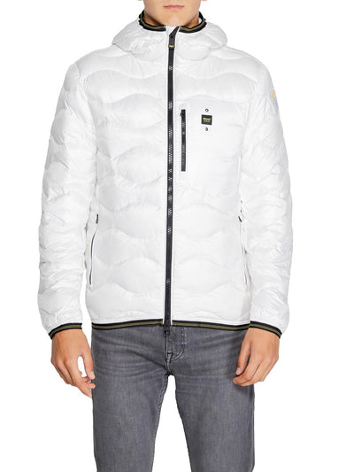 Blauer Giubbino Uomo 24wbluc03030 006355 Wave Bianco