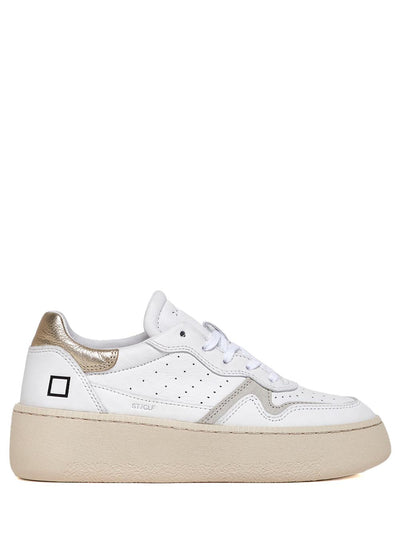 D.A.T.E. Sneakers Donna Step Calf Bianco oro