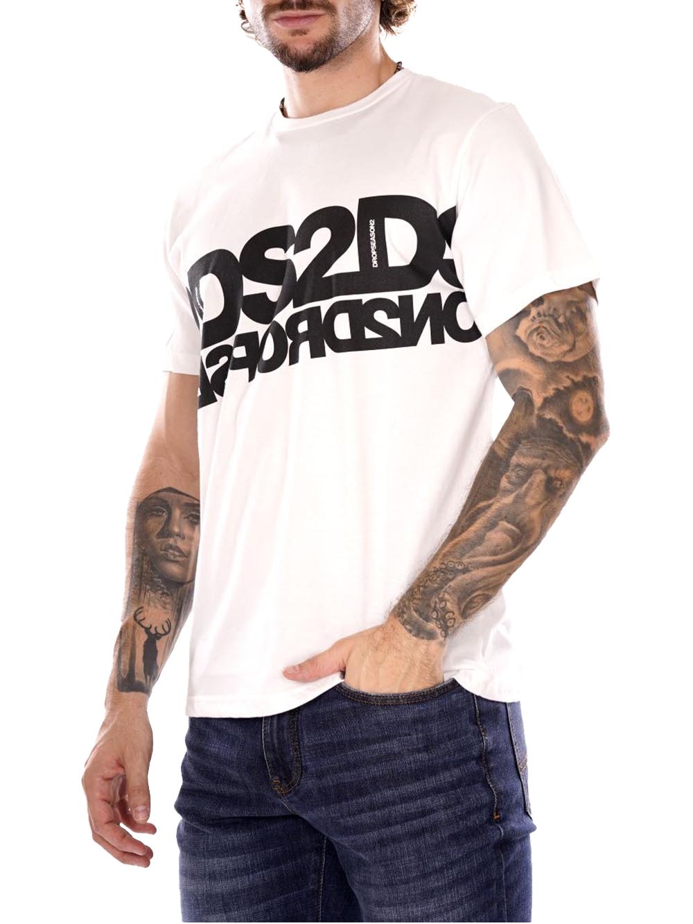 Ds2 T-shirt Uomo Fw24223 Bianco