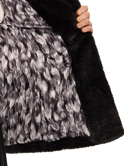 Guess Giubbino Donna W4bl04 Wgho0 Ilomena Faux Fur Nero