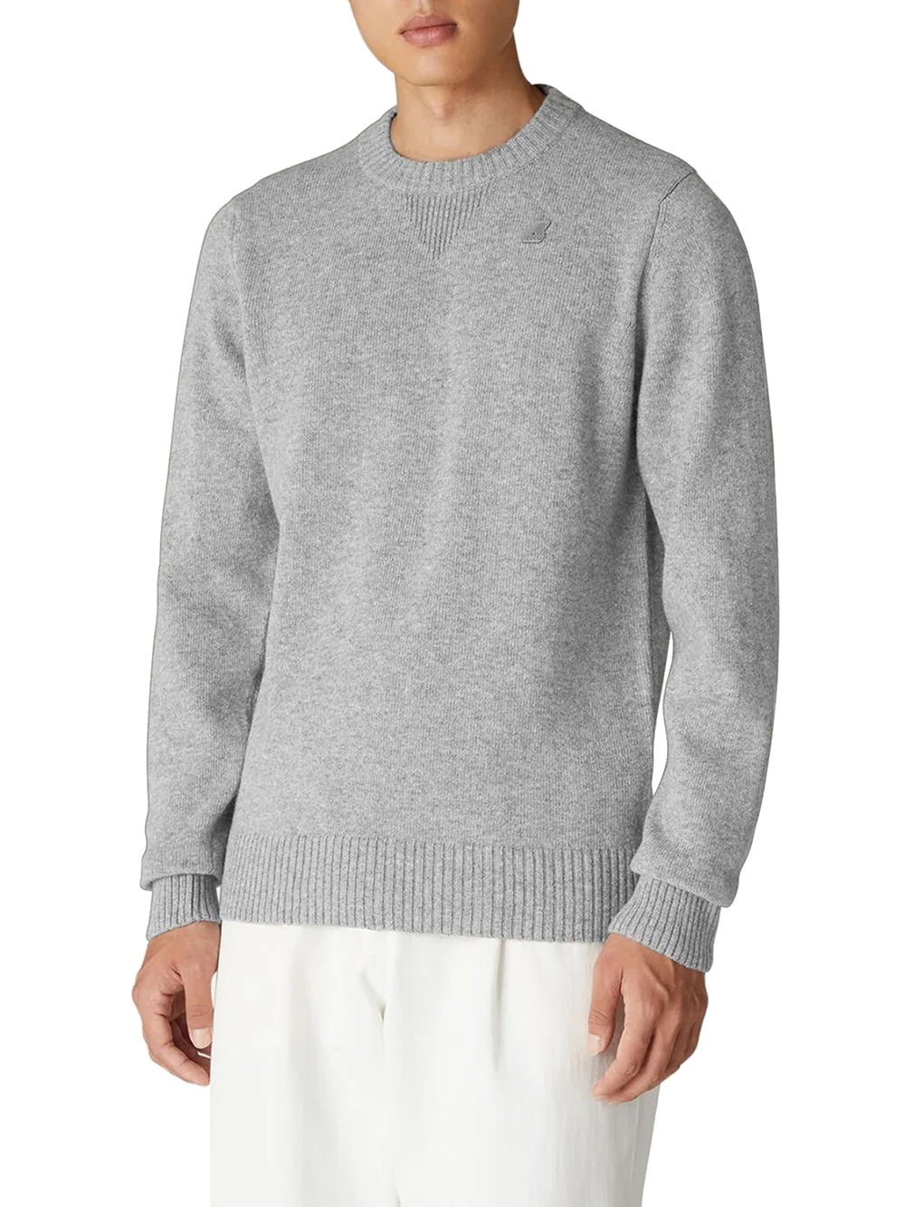 K-Way Pullover Uomo K2112pw Sebastien Lambswool Grigio chiaro