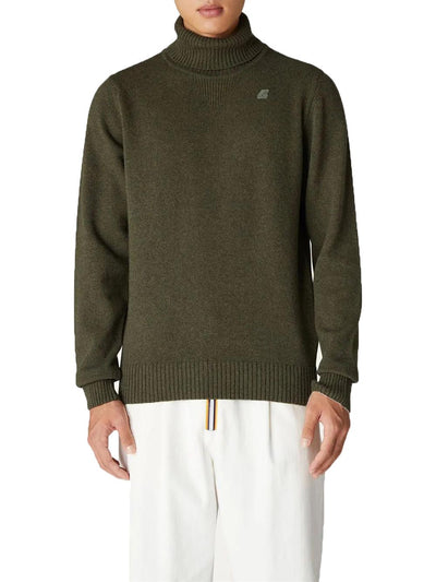 K-Way Pullover Uomo K2112qw Henry Lambswool Verde bosco