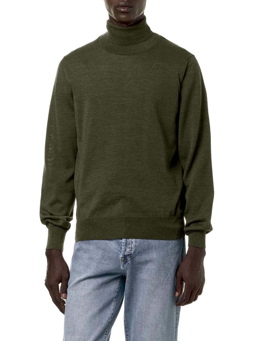 K-Way Pullover Uomo K2113cw Henry Merino Verde bosco