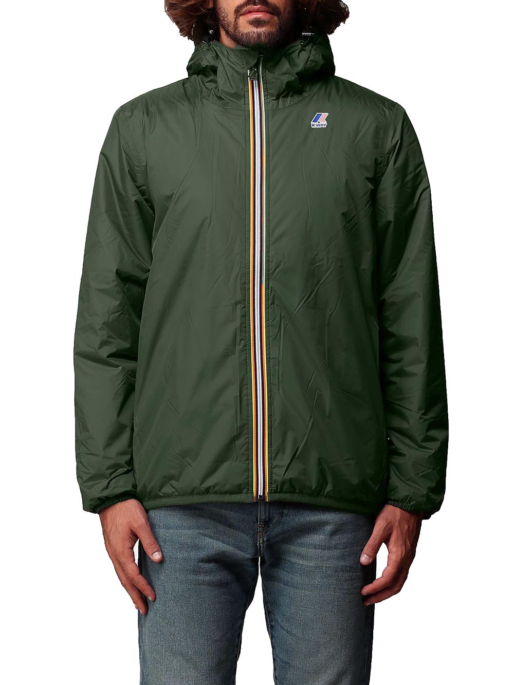 K-Way Giubbino Unisex K3118tw Le Vrai 3.0 Claude Orsetto Verde bosco