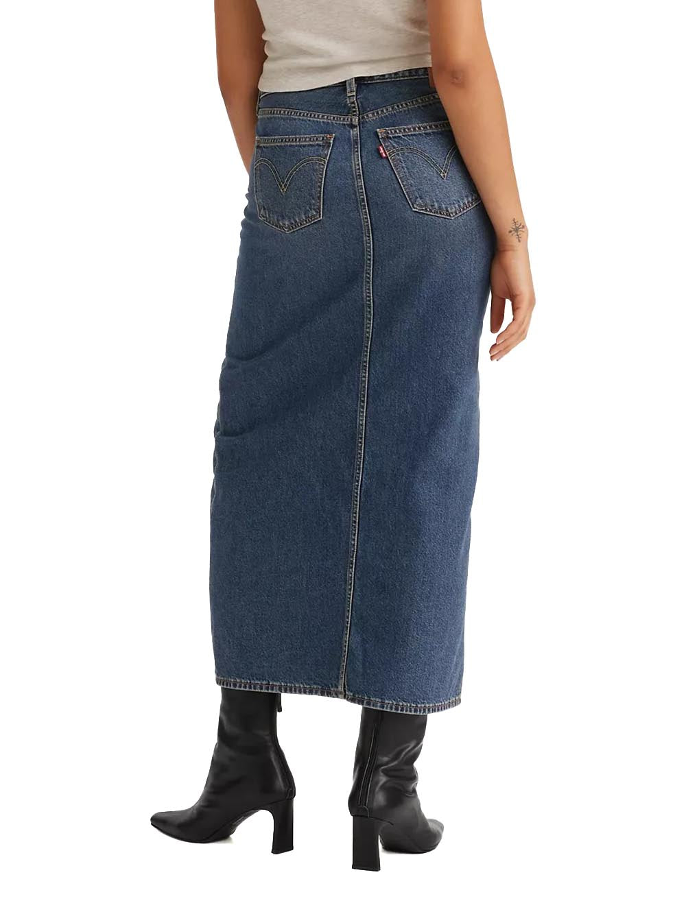 Levi's Gonna Donna Ankle Column Skirt A7512 Scuro