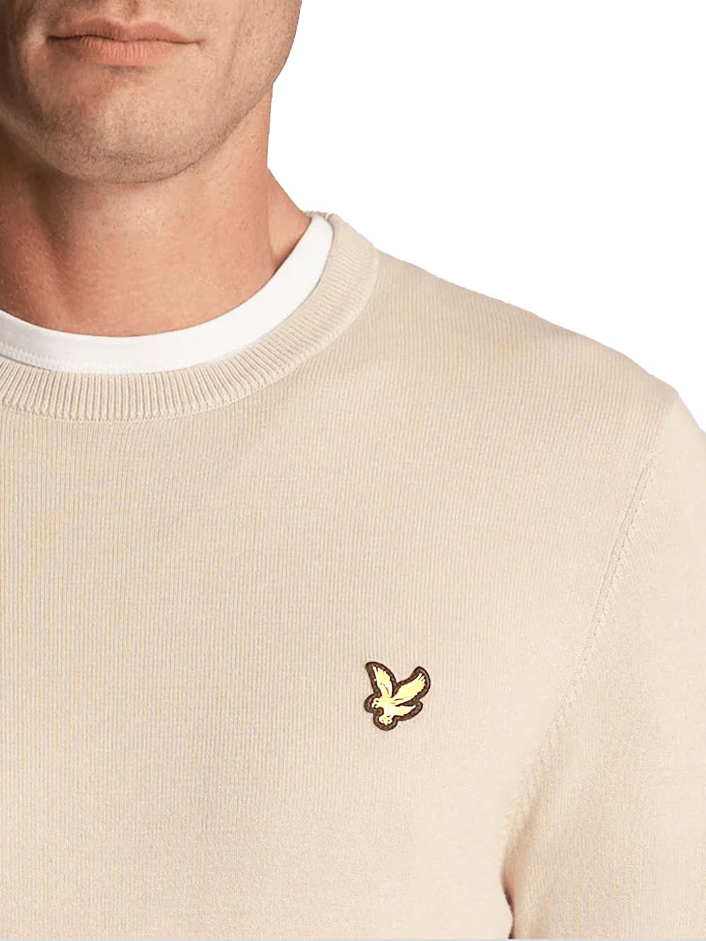 Lyle & Scott Pullover Uomo Kn2110v Panna