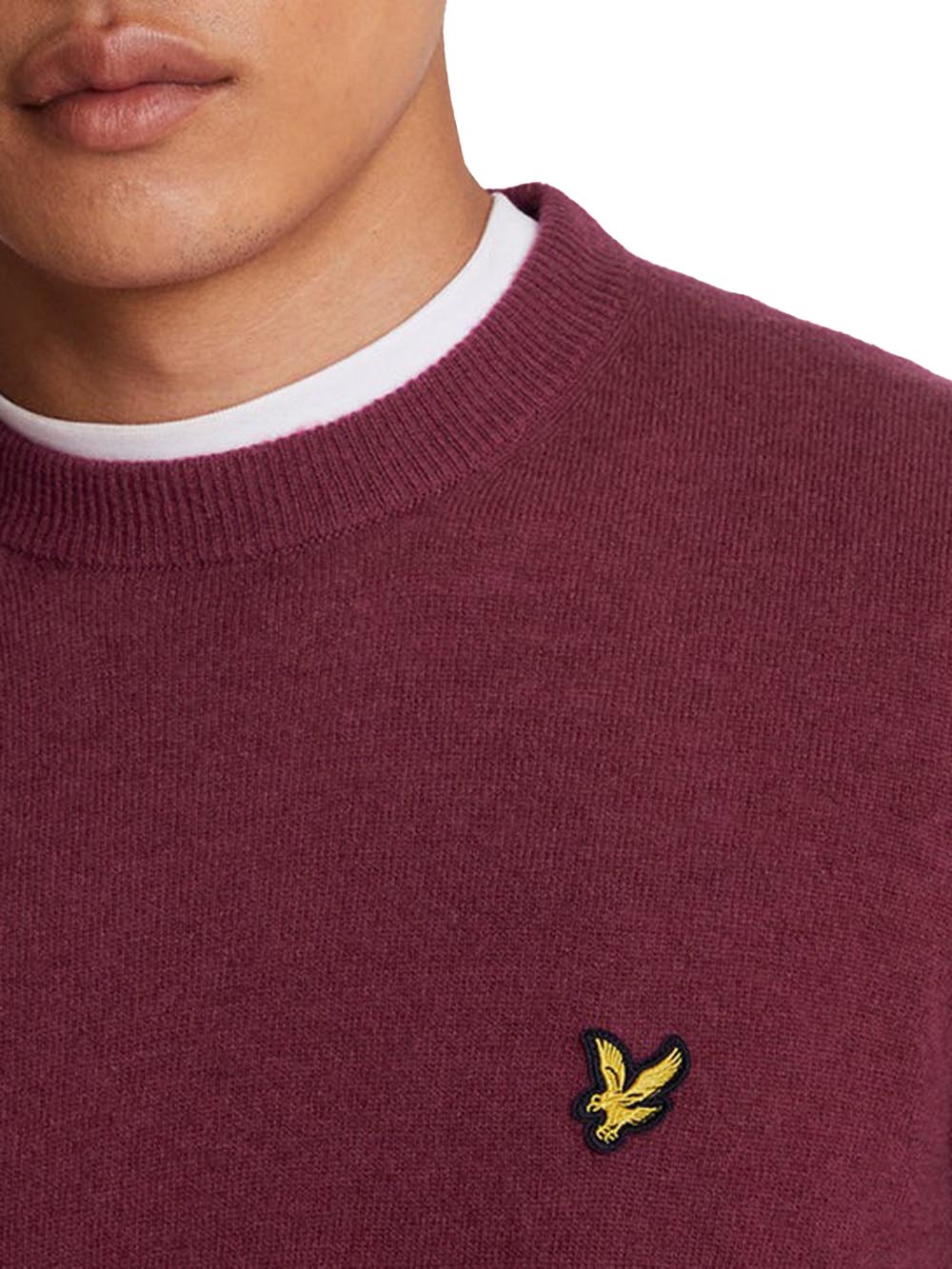 Lyle & Scott Pullover Uomo Kn2114v Bordeaux