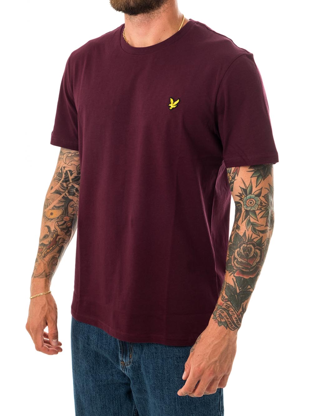 Lyle & Scott T-shirt Uomo Ts400vog Bordeaux