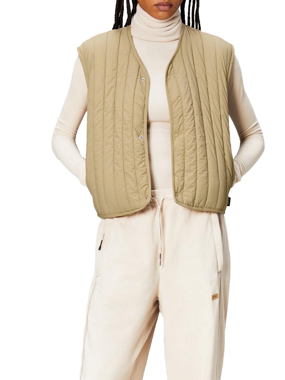 Rains Smanicato Unisex Banja Short Liner W Vest T1 21650 Beige