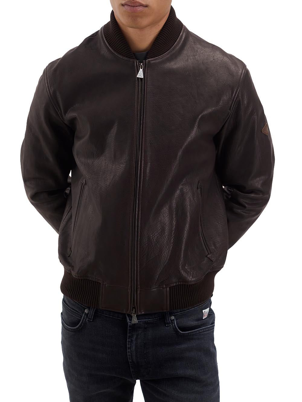 Roy Roger's Giubbino Uomo Bomber Man Rru835 Ck13 Marrone scuro