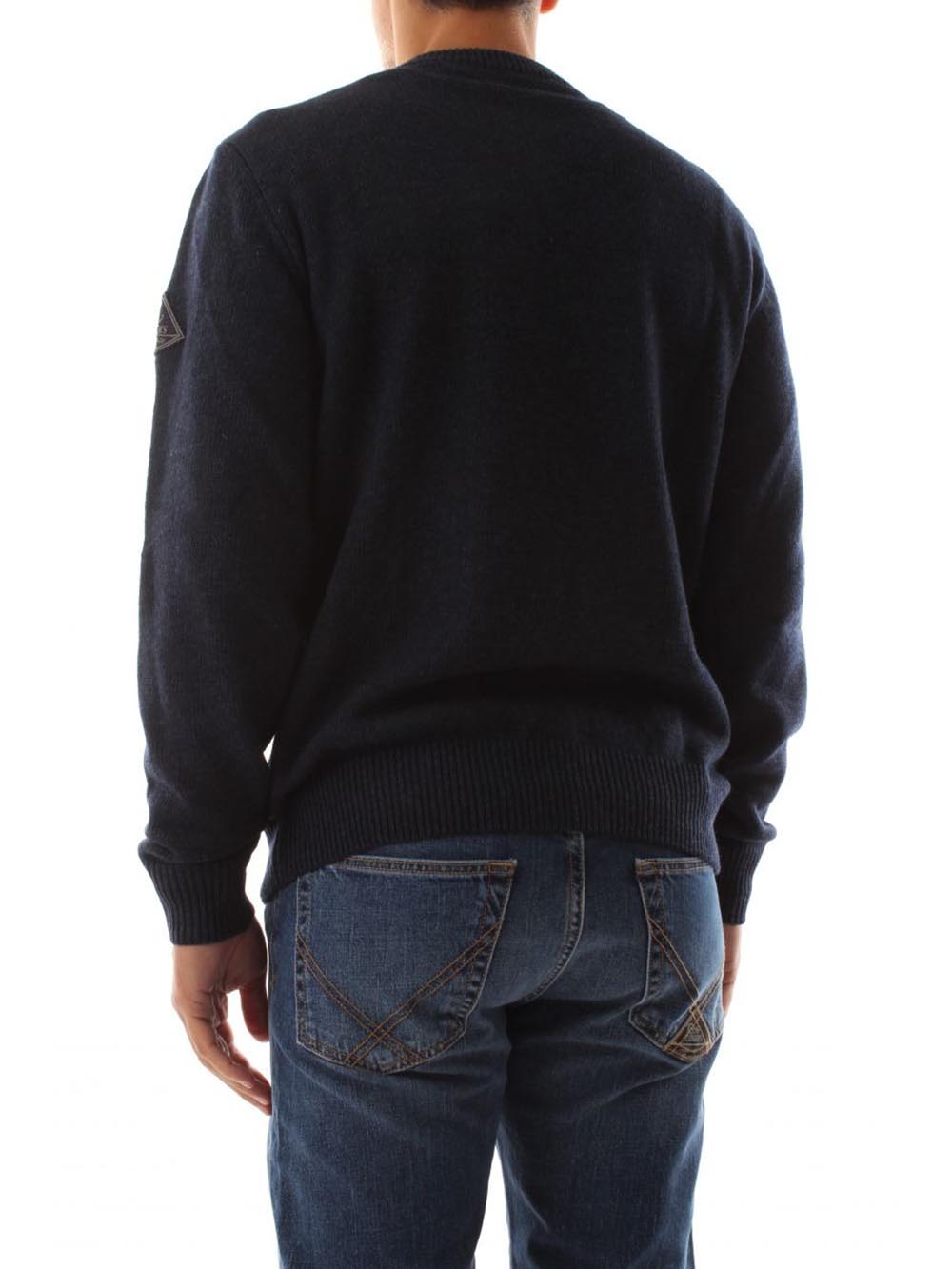 Roy Roger's Pullover Uomo Crew Neck Man Rru502 Ch95 Blu