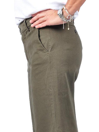 Roy Roger's Pantalone Donna Lais Woman Rnd041 P403 Verde militare