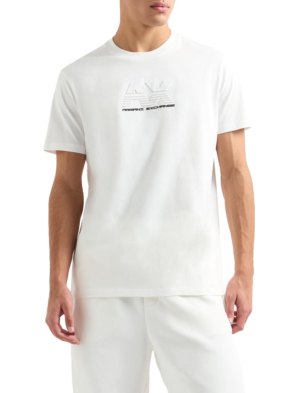 Armani Exchange T-shirt Uomo Xm000544 Af10361 Panna