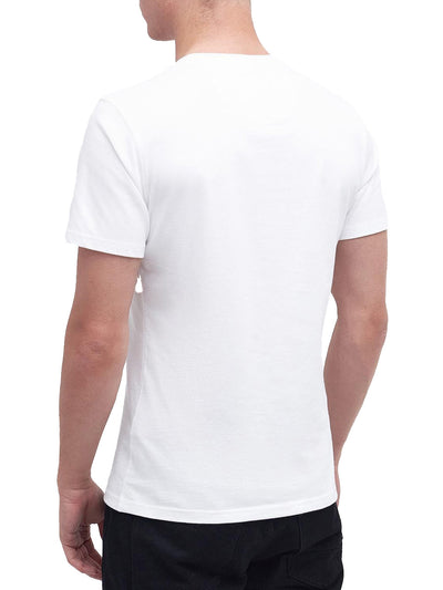 Barbour International T-shirt Uomo Mts0141 Small Logo T-Shirt Bianco