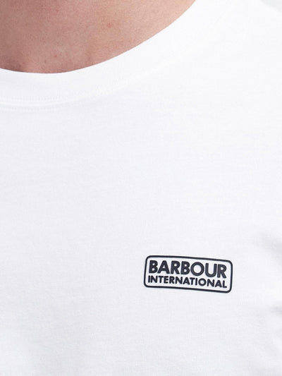 Barbour International T-shirt Uomo Mts0141 Small Logo T-Shirt Bianco