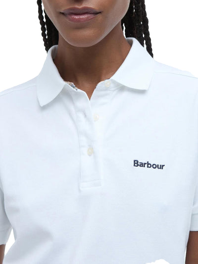Barbour Polo Donna Lml0886 Bowford Polo Top Bianco