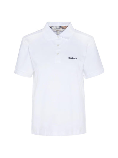Barbour Polo Donna Lml0886 Bowford Polo Top Bianco