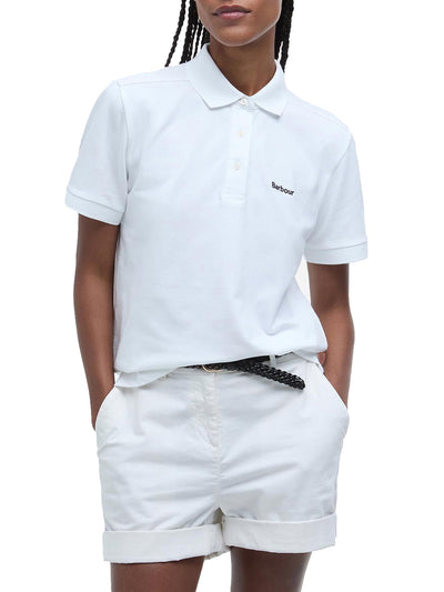 Barbour Polo Donna Lml0886 Bowford Polo Top Bianco