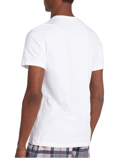 Barbour T-shirt Uomo Mts0670 Tartan Sports Tee Bianco