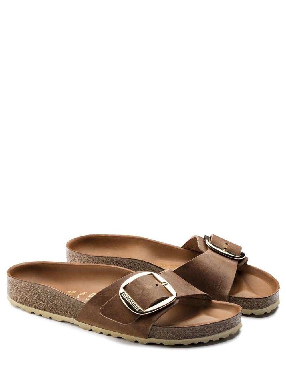 Birkenstock Sandalo Donna Madrid Big Buckle 1006525 Cognac
