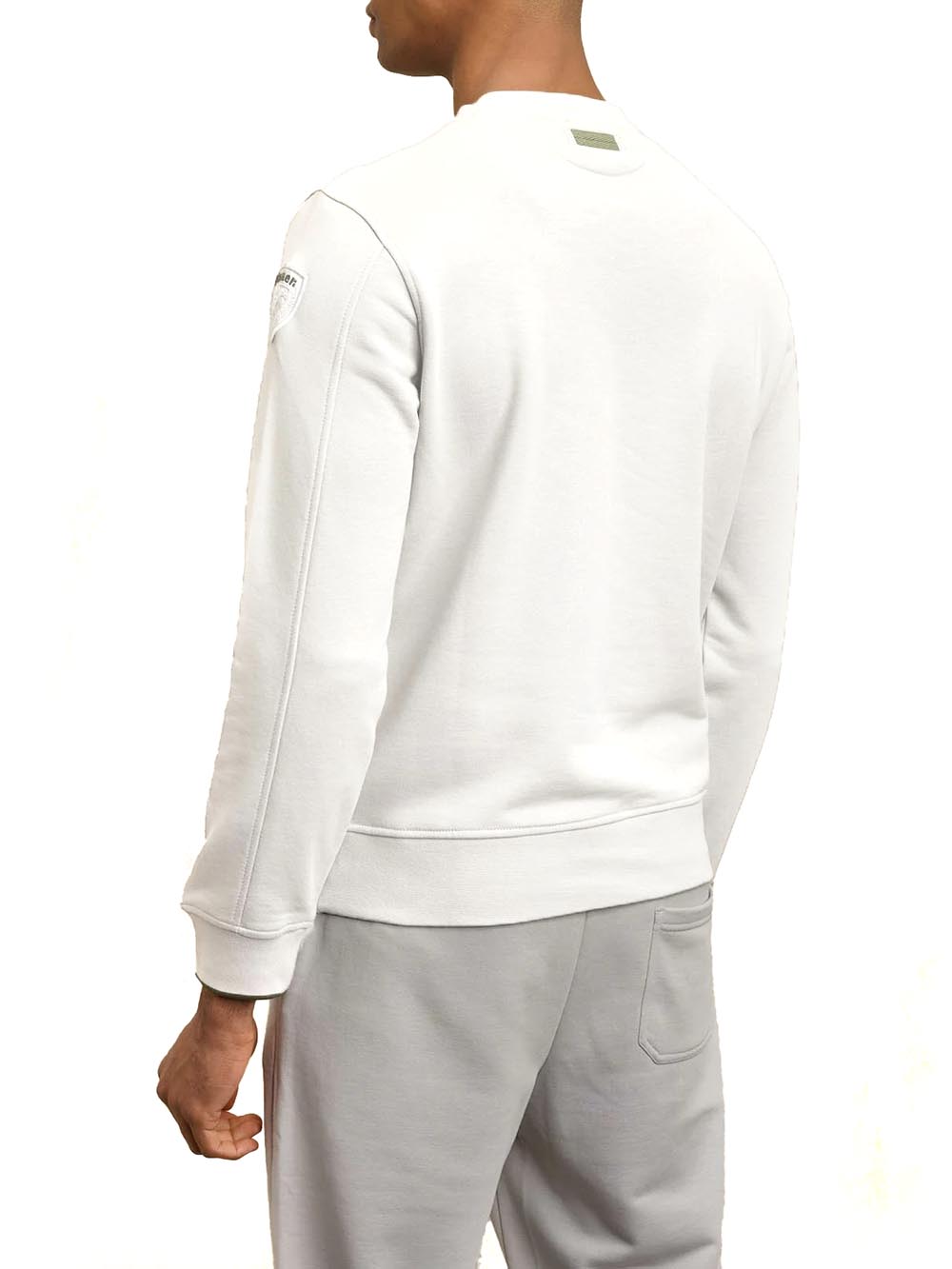 Blauer Felpa Uomo 25sbluf03186 006804 Burt Bianco