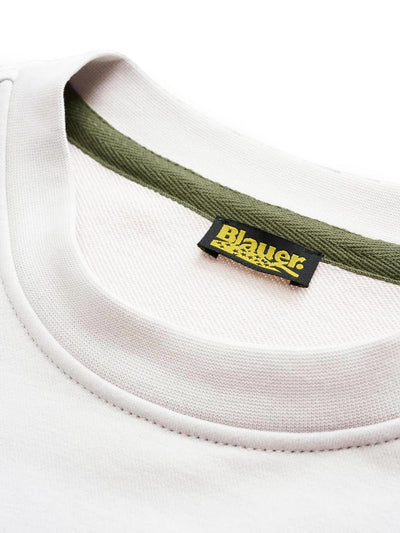 Blauer Felpa Uomo 25sbluf03186 006804 Burt Bianco