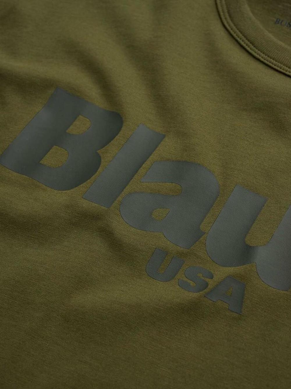 Blauer T-shirt Uomo 25sbluh02191 004547 Bourne Verde militare