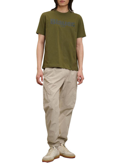 Blauer T-shirt Uomo 25sbluh02191 004547 Bourne Verde militare