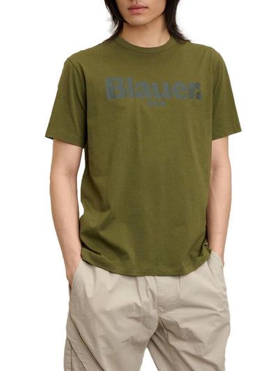 Blauer T-shirt Uomo 25sbluh02191 004547 Bourne Verde militare